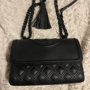 Tory Burch Black Quilted Crossbody Bag